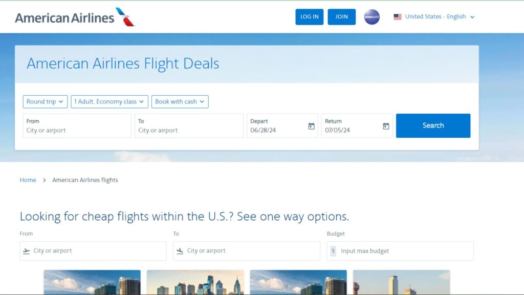 American Airlines bookings